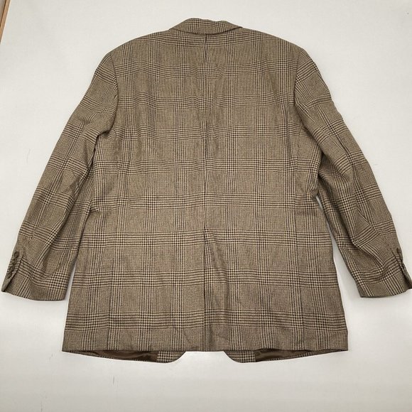 42R Polo University Club $595 Blazer Men Brown Check Wool Ralph Lauren J… - Picture 8 of 10